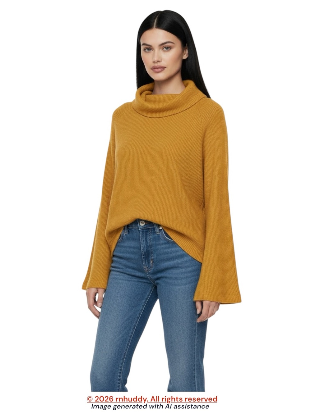 Maeve by Anthropologie S marigold flare cowl neck brushed rib top
